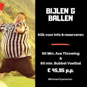 Bijlwerpen en bubbel voetbal Amsterdam